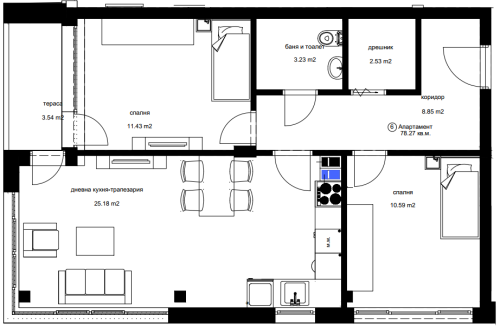 THREE-ROOM APARTMENT IN ASPARUHOVO QUARTER